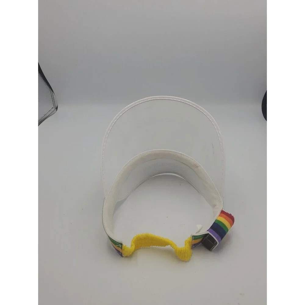 Vtg Lighted Colorful Sun Visor New Orleans Mardi Gras Retro Hat Rainbow Headband